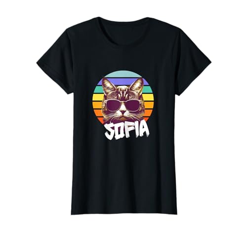SOFIA - Schöner Mädchen Name mit lustiger Katze T-Shirt SOFIA - Schöner Mädchen Name mit lustiger Katze T-Shirt von SOFIA Tochter Enkel Geburtstag Geschenkideen