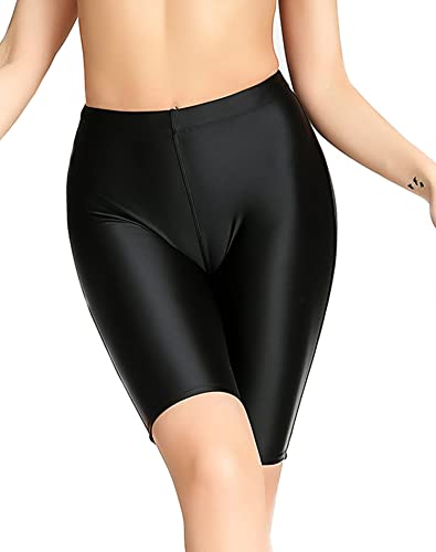 SOFSOT Damen Shiny Yoga Pilates Shorts Outdoor schnell trocknende Hose Ultra High Rise Biker Leggings von SOFSOT