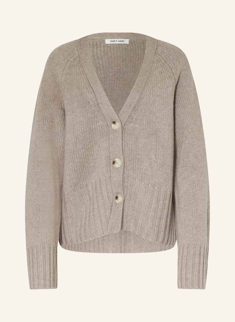 Soft Goat Strickjacke Aus Cashmere grau von SOFT GOAT