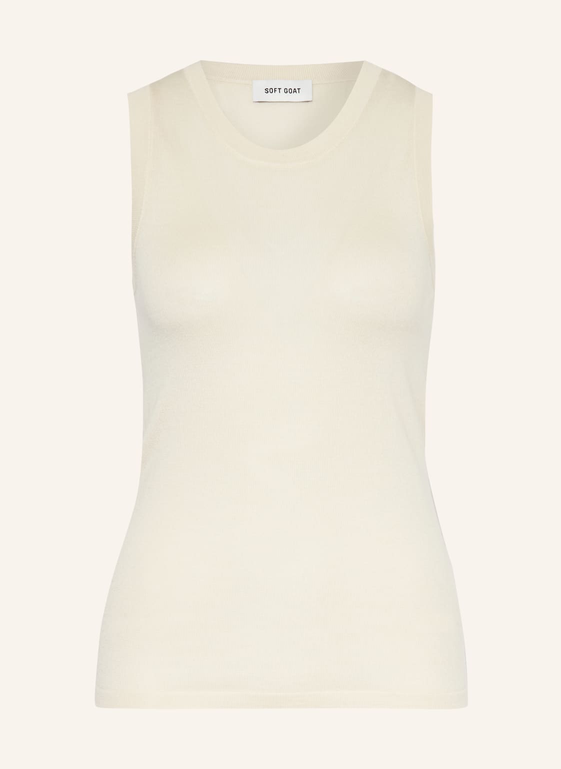 Soft Goat Stricktop Aus Seide Mit Cashmere weiss von SOFT GOAT