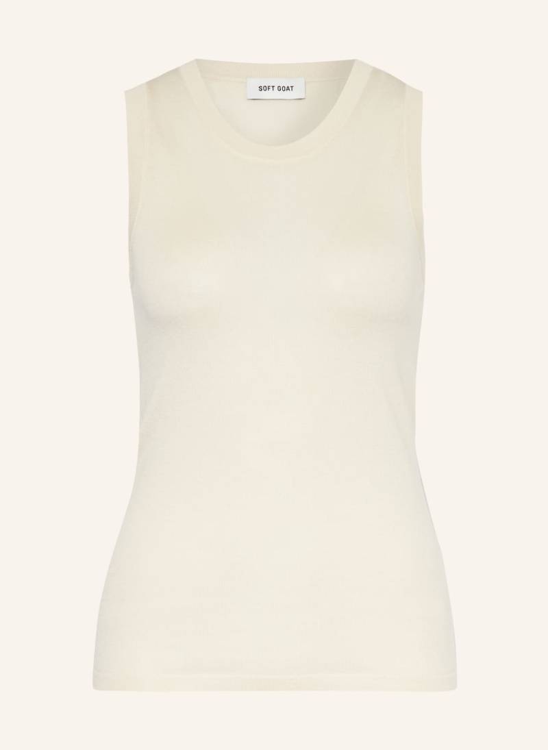 Soft Goat Stricktop Aus Seide Mit Cashmere weiss von SOFT GOAT