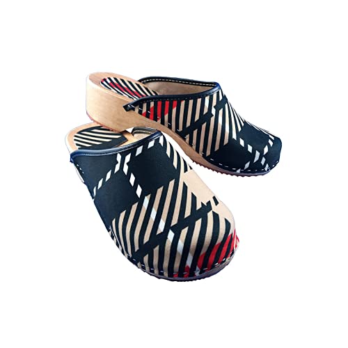 SOFTSAIL 2pcs Damen Handmade Set Clogs + Handtasche Holzsohle Natürliche Echtes Leder Schuhe Outdoor Atmungsaktiv Hausschuhe Damen Mini Casual Schultertasche DT4 von SOFTSAIL