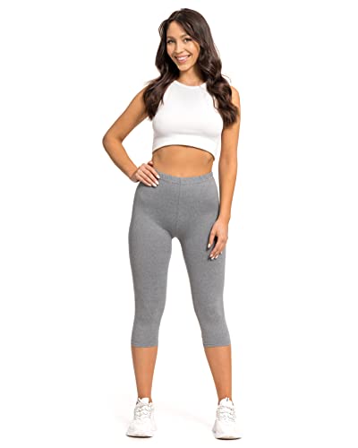 SOFTSAIL 3/4-lange Leggings für Frauen Lässige Leggings in Übergröße mit mittlerer Taille, elastisch, dehnbar Kurz geschnittene Damen-Leggings Tägliches Yoga, Laufen, Fitness Caprihose Größe S-10XL von SOFTSAIL