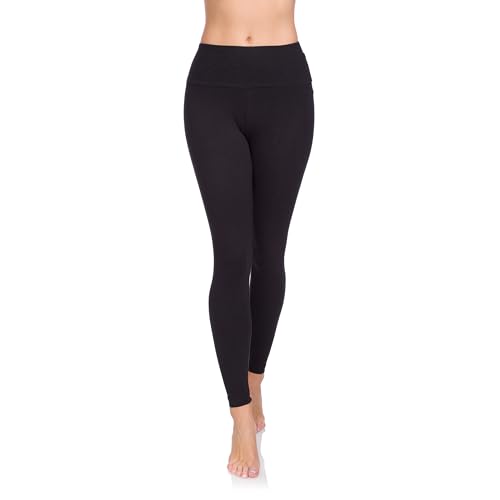 SOFTSAIL Leggings Damen High Waist Sportleggings Frauen Tummy Control Figurformende Leggins Sportleggins Sportbekleidung Sporthose Sport Yoga Pilates Fitness Gym Schwarz Gr. 38 von SOFTSAIL