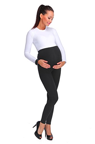 SOFTSAIL Damen-Umstandsleggings aus dicker Baumwolle mit Fleece, PREG28, Schwarz , 40 von SOFTSAIL