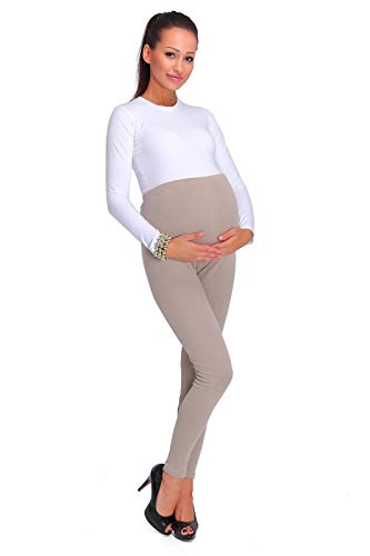 SOFTSAIL Damen-Umstandsleggings aus dicker Baumwolle mit Fleece, PREG28, beige, 34 von SOFTSAIL