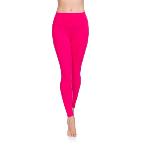 SOFTSAIL Leggings Damen Aus 95% Baumwolle High Waist Baumwoll Leggings Lang Für Frauen Freizeit Relax Bequeme Freizeit Hose Damen Hosen Sommer Rosa 38 von SOFTSAIL