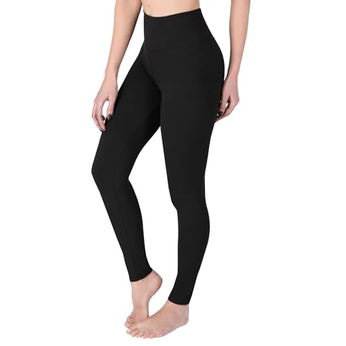 SOFTSAIL Leggings Damen High Waist Bauchkontrolle Blickdicht Yoga Gym Sporthose Damen Lang Figurformend Atmungsaktiv Elastisch Schwarz 2XL von SOFTSAIL