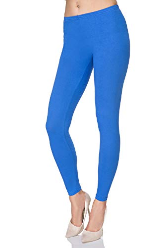 SOFTSAIL Leggings Damen Lang Baumwolle Jogginghose Sport-Leggings, Königsblau XXL von SOFTSAIL