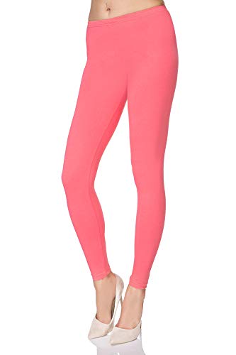 SOFTSAIL Leggings Damen Lang Baumwolle Jogginghose Sport-Leggings, Korallen XL von SOFTSAIL