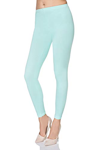 SOFTSAIL Leggings Damen Lang Baumwolle Jogginghose Sport-Leggings, Mint XL von SOFTSAIL