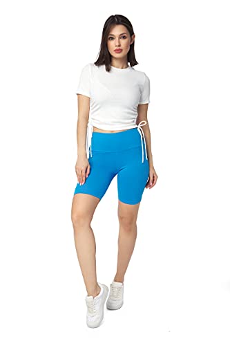 SOFTSAIL Leggings Damen Radlerhose Aus Baumwolle High Waist Bauchkontrolle Yoga Gym Sporthose Damen Kurz Figurformend Atmungsaktiv Elastisch Türkis 42 SOFTSAIL Leggings Damen Radlerhose Aus Baumwolle High Waist Bauchkontrolle Yoga Gym Sporthose Damen Kurz Figurformend Atmungsaktiv Elastisch Türkis 42 von SOFTSAIL