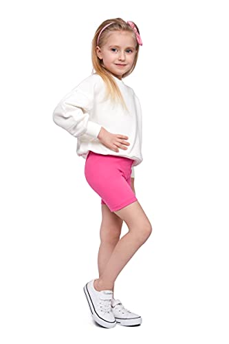SOFTSAIL Leggings Mädchen Radlerhose Kurze Hose Aus Baumwolle Kinder Sporthose Tanzhose Atmungsaktiv Weich Elastisch Sommer Sport Hellrosa 134-140 - 9-10 Jahre von SOFTSAIL