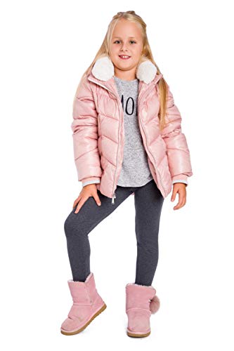 SOFTSAIL Thermoleggings Mädchen Gefütterte Winter-Leggings aus Baumwolle Kinder-Leggings, Graphit 8 Jahre von SOFTSAIL