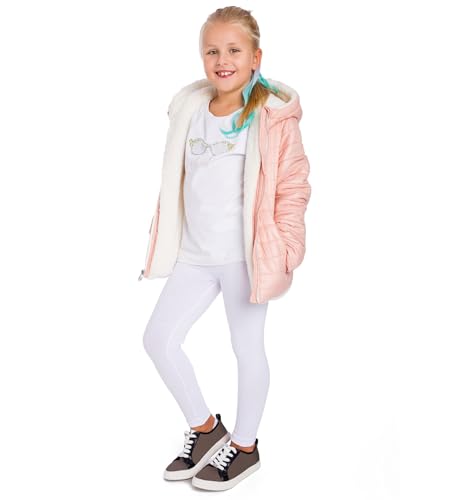 SOFTSAIL Vollständige Baumwoll-Leggings für Mädchen für Kinder | Einfarbige Baumwoll-Leggings für Schule Tanz Spiel und Freizeit | Dehnbare elastische solide weiche Hosen für Kinder, 2-13 Jahre von SOFTSAIL