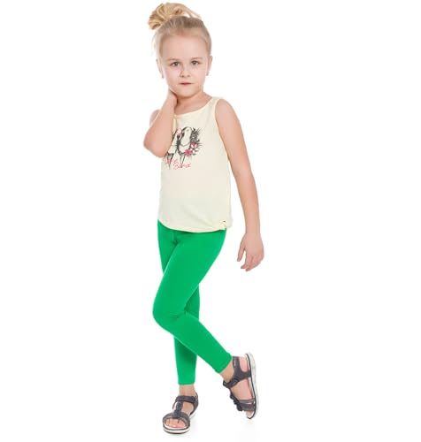 SOFTSAIL Vollständige Baumwoll-Leggings für Mädchen für Kinder | Einfarbige Baumwoll-Leggings für Schule Tanz Spiel und Freizeit | Dehnbare elastische solide weiche Hosen für Kinder, 2-13 Jahre von SOFTSAIL