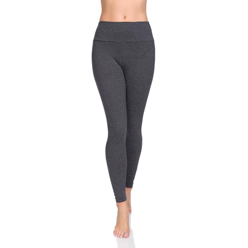 Soft Sail Damen Leggings, hohe Taille, Bauchkontrolle, weiche Baumwolle Gr. 38 EU/M Graphit von SOFTSAIL