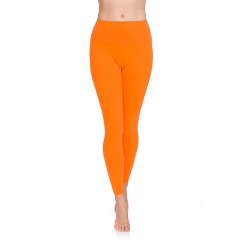 Soft Sail Damen Leggings, hohe Taille, Bauchkontrolle, weiche Baumwolle Gr. 38 EU/M orange von SOFTSAIL