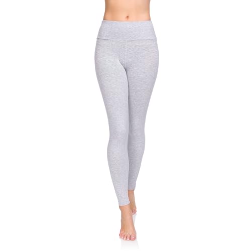 Soft Sail Damen Leggings, hohe Taille, Bauchkontrolle, weiche Baumwolle Gr. 44, Aschgrau von SOFTSAIL