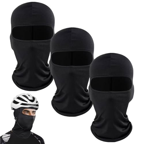 3 Stück Sturmhaube,Skimaske,Gesichtshaube,Balaclava Für Damen Und Herren-Uv-Schutz,Sturmhaube Motorrad,Dünn Und Atmungsaktiv Für Radfahren Outdoor Sports,Ideal Unter Einem Fahrrad 3 Stück Sturmhaube,Skimaske,Gesichtshaube,Balaclava Für Damen Und Herren-Uv-Schutz,Sturmhaube Motorrad,Dünn Und Atmungsaktiv Für Radfahren Outdoor Sports,Ideal Unter Einem Fahrrad von SOGHO