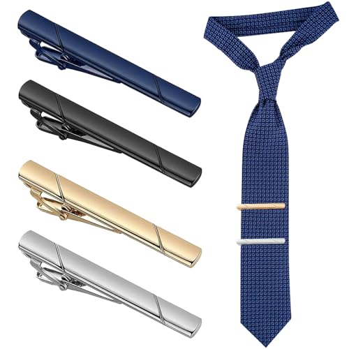 4 Stück Krawattennadel,Krawattenklammer,Krawattennadeln Für Herren,Krawattennadel Silber,Krawattennadel Feuerwehr,Herren Krawattennadel,Klassischer Business-Stil,Für Valentinstag,Meeting,Verabredung von SOGHO