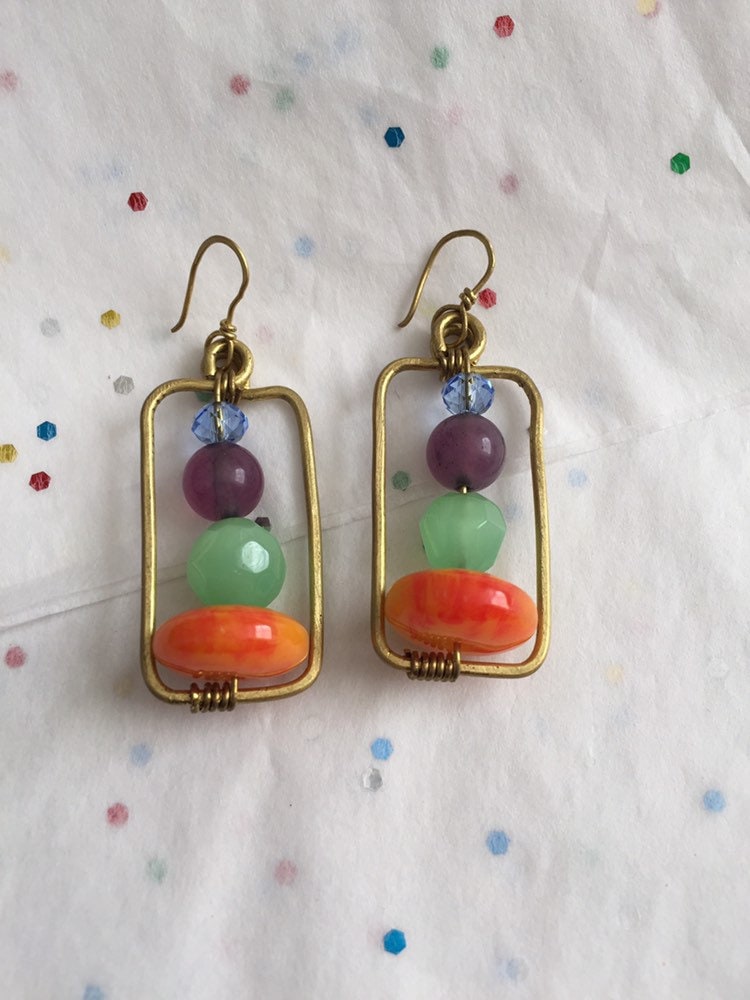 Sonnige Ohrringe Aus Messing von SOHAMhandicrafts
