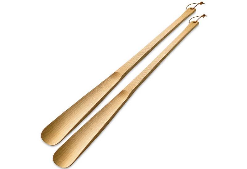 SOHFA Schuhlöffel Schuhlöffel Lang 63cm Buchenholz Extra Stabil (1 Stück, 2-tlg., für Kinder, Jugendliche und Erwachsene), Schuhanzieher Holz für Senioren von SOHFA