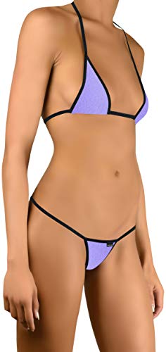 Sohimary 202 Damen Mini String Tanga Bikini XS S M 32 34 36 38 Lila von Sohimary