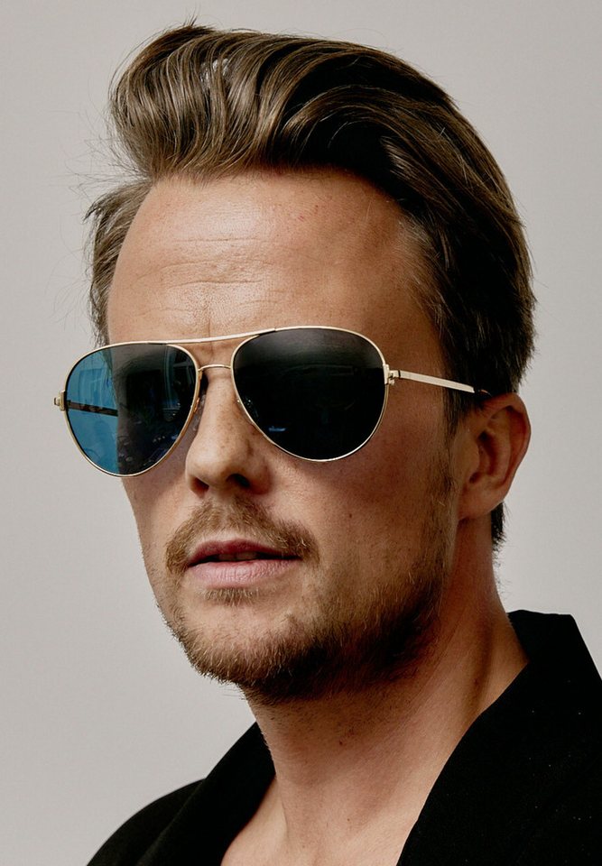 SOHO COPENHAGEN Sonnenbrille Soho Air Recycelt, polarisiert, Pilotenbrille, schmale Bügel von SOHO COPENHAGEN