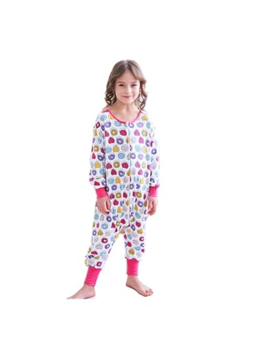 SOIBEEN Mädchen Tragbare Decke mit Füßen 1.0 TOG Unisex 100% Baumwollsack Kinder Schlafsack Donut Print 3-4 Jahre von SOIBEEN