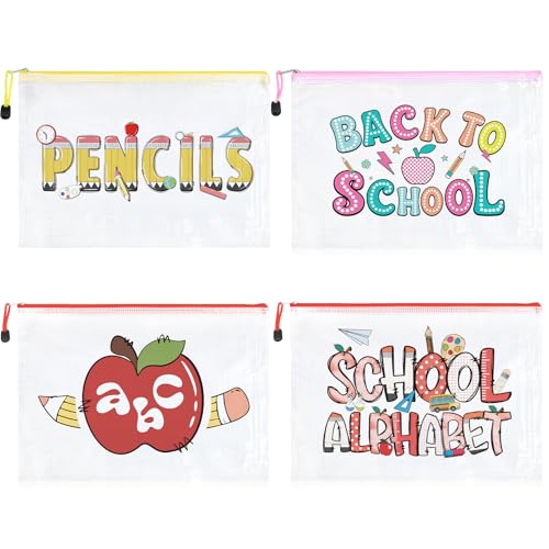 SOIDRAM Make-up-Taschen mit Reißverschluss, perfektes Geschenk für Damen, 4 Stück, 4 Arten von Mustern, 4 Arten von Mustern von SOIDRAM