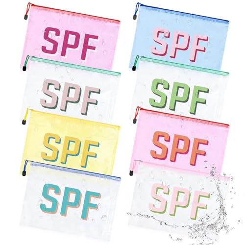 SOIDRAM Strand-Make-up-Taschen mit LSF für Damen und Mädchen, Sommer-Make-up-Tasche, Reißverschluss, LSF 8P, 4 Stück von SOIDRAM