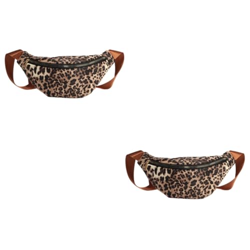 SOIMISS 2stücke Leopardenmuster Umhängetasche Für Damen Stilvolle Crossbody Bag Mit Verstellbarem Gurt Praktische Hüfttasche Für Reisen Und Freizeit Für Handy Geldbörse Und von SOIMISS
