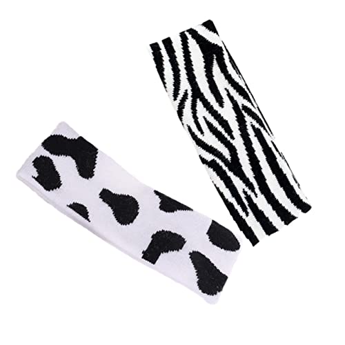 SOIMISS 2stücke Retro Zebra-streifen Stirnband Wickel Kopfbedeckung Dekorations-stirnband Für Reisen Und Fotos von SOIMISS