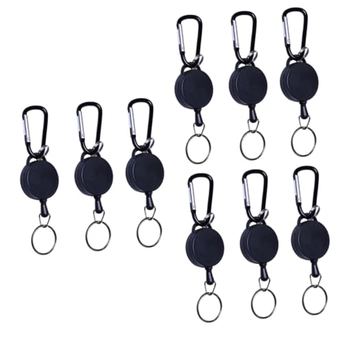 SOIMISS 9stücke Retractable Keychain Mit Karabiner Teiliges Schwarz Vielseitig Einsetzbar Für Schlüssel Id- Und Outdoor-aktivitäten Aus Strapazierfähigem Material Gefertigt von SOIMISS