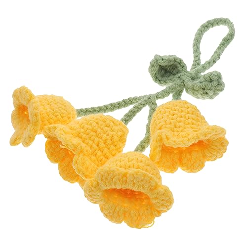 Maiglöckchen-anhänger Automobil Autodekorationen Häkeln Osterdekorationen Häkeln Rote Ornamente Häkeln Sie Autodekor Autodekorationen Innenästhetik Polster Rückansicht Acryl Yellow SOIMISS von SOIMISS