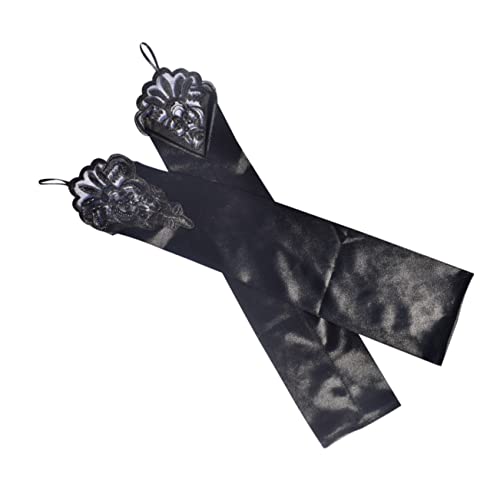 SOIMISS 1paar Vintage Satin Abendhandschuhe Für Lange Fingerlose Armstulpen Für Hochzeiten Und Partys Elegant Mit Perlenstickerei Für Besondere Anlässe Und Festliche Veranstaltungen von SOIMISS
