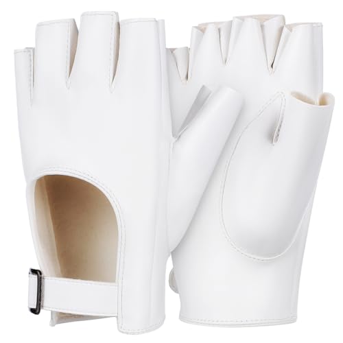 SOIMISS Halbfingerhandschuhe Für Damen Weiß Fingerlose Handschuhe Tanzkostümhandschuhe Leicht Und von SOIMISS