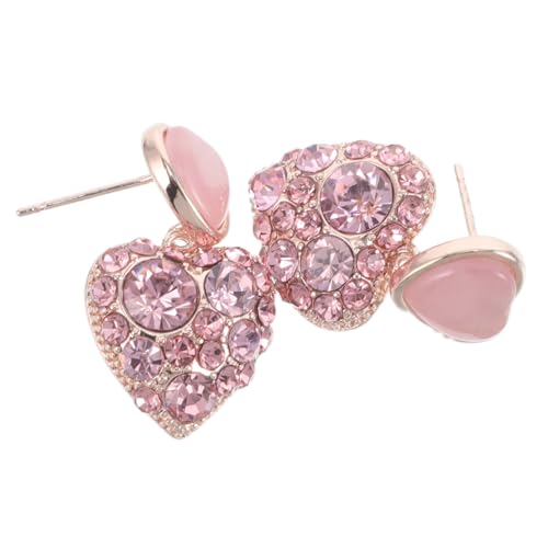 SOIMISS 1 Paar Glitzernde Drop Ohrringe für Frauen Romantische Herz Juwelen für Hochzeiten Dates von SOIMISS