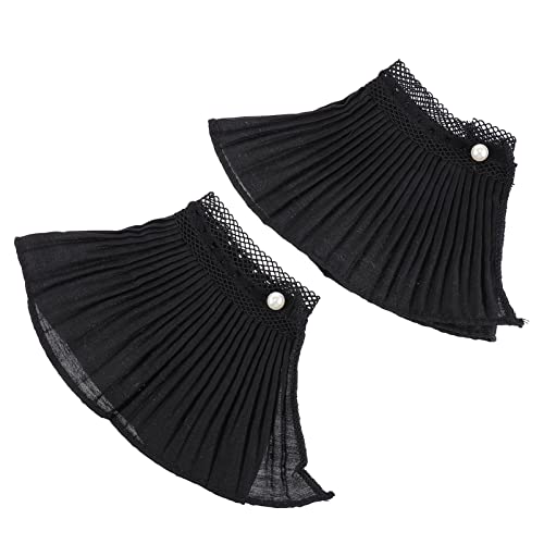 SOIMISS 1 Paar Manschette Abnehmbare Kragen Für Damen Rippbündchen Männer Oval Arm Ärmel Aus Spitze Verlängern Lampenschirm Frauen Bündchen Für Ärmel Rechteck Abdeckung Black Chiffon von SOIMISS