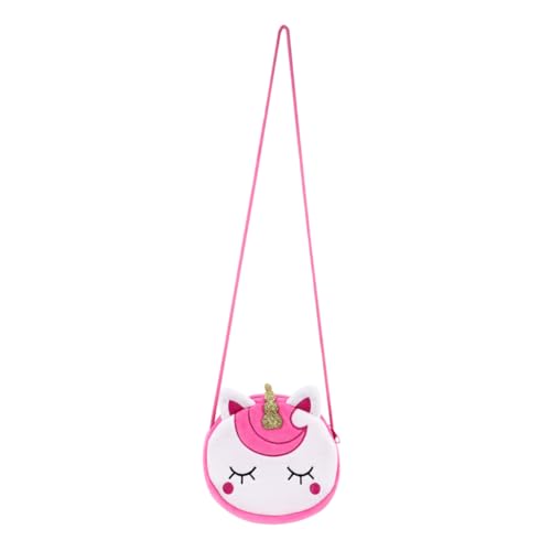 SOIMISS Entzückende Einhorn Umhängetasche für Kinder Cartoon Schultertasche Langlebigem Material Praktische Kleiner Tasche mit Reißverschluss für Partys und Alltag von SOIMISS