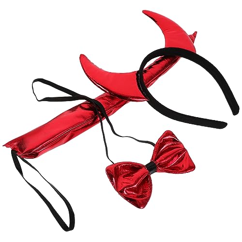 SOIMISS Halloween Teufel Kostüm Band Teufelshörner Zubehör Set Haarband für Cosplay SOIMISS Halloween Teufel Kostüm Band Teufelshörner Zubehör Set Haarband für Cosplay von SOIMISS