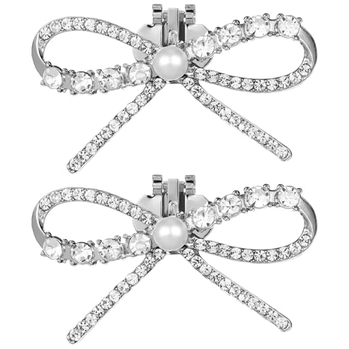 SOIMISS 1 Satz Diamantbesetzter Schleifenclip Party Krabbelring Schiedsrichter Aufkleberanzeige Applizierte Schuhclips Glocke Glückskarte Schnalle Clip Krawattennadel Tai Perle Silver 2st SOIMISS 1 Satz Diamantbesetzter Schleifenclip Party Krabbelring Schiedsrichter Aufkleberanzeige Applizierte Schuhclips Glocke Glückskarte Schnalle Clip Krawattennadel Tai Perle Silver 2st von SOIMISS