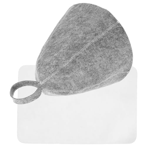 SOIMISS 1 Satz Filz Sauna Hut Set Atmungsaktiver Saunahut und Bademütze Wasserabsorbierend für Damen und Herren aus Hochwertigem Filz für Sauna und Wellness Teilig Weiß von SOIMISS