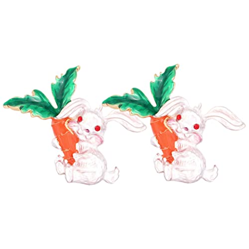 SOIMISS 1 Satz Kleine Weiße Häschen-corsage Hase Ausgestopft Hängematte Plüschtiere Brosche Hamsterkäfig Niedliche Sache Meerschweinchenkäfig Kaninchen Legierung 2st von SOIMISS