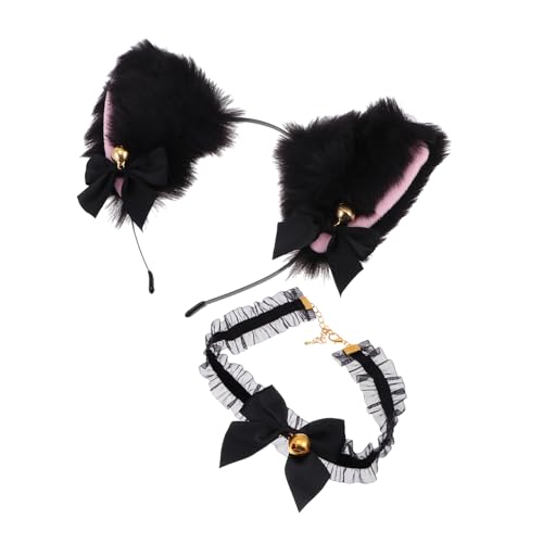 SOIMISS Haarband Dekorative Kragen Party Kostüm Prop Lieferung Haarband Festival Cosplay Halsband Cosplay Zubehör Katzenohren Stirnband Halsband Stirnband von SOIMISS