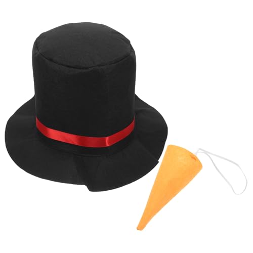 SOIMISS 1 Satz Schneemann-Topper-Mütze Schneemann Cosplay Hut und Nase Cosplay-Schneemann-Hut weihnachts basteln weihnachtsbekleidung Weihnachts-Cosplay- Schneemann Cosplay Mütze von SOIMISS