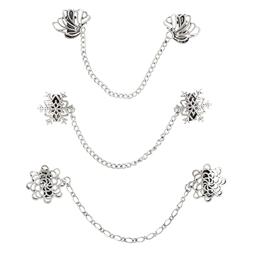 SOIMISS 1 Satz Stilvolle Anstecknadeln Für Hemden Kragenclips Vielseitige Kettenbroschen Für Herrenbekleidung Modisches Accessoire Für 3 Stück von SOIMISS