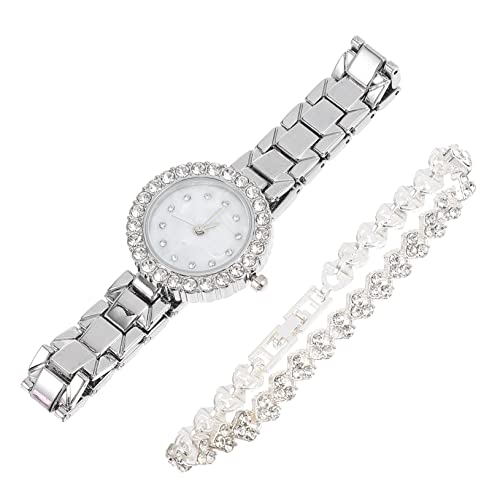 SOIMISS 1satz Kreatives Damen Armbanduhren Set Mit Diamanten Elegante Glitzer-Armbanduhr Und Armreif Kombination Hochwertiges Stahlarmband Für Besondere Anlässe SOIMISS 1satz Kreatives Damen Armbanduhren Set Mit Diamanten Elegante Glitzer-Armbanduhr Und Armreif Kombination Hochwertiges Stahlarmband Für Besondere Anlässe von SOIMISS