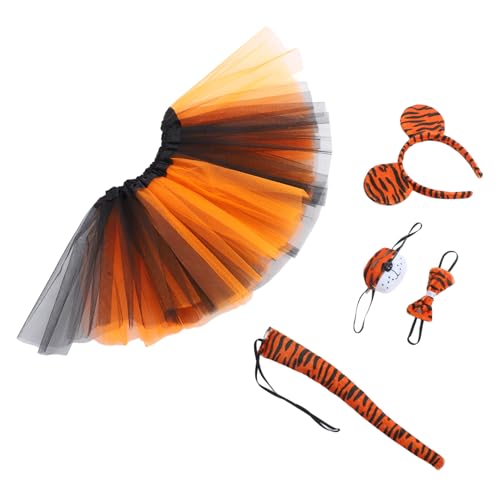SOIMISS 1satz Tiger Cosplay Teiliges Kostümzubehör Mit Tigerohren Nase Und Rock Für Halloween Für Partys Und Auftritte Bequem Und Langlebig Für Jung Und Alt von SOIMISS